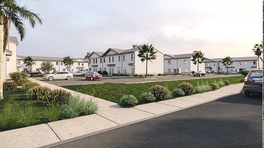 Rendering of a townhome community in Palm Bay, Florida