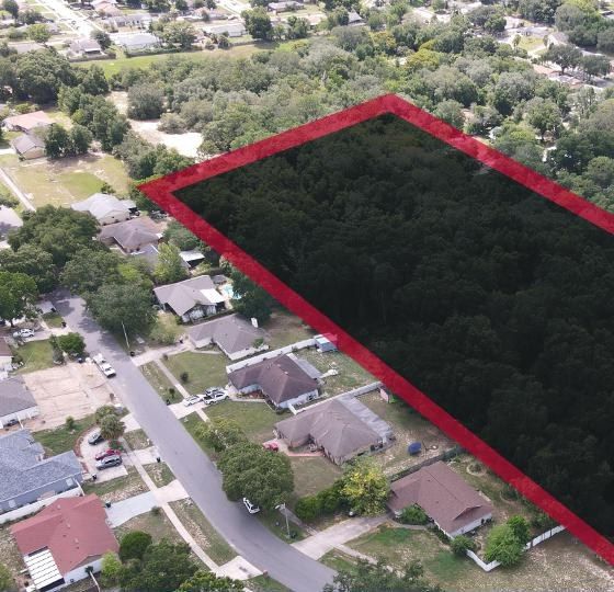 Aerial view of a development site in Orlando, Florida